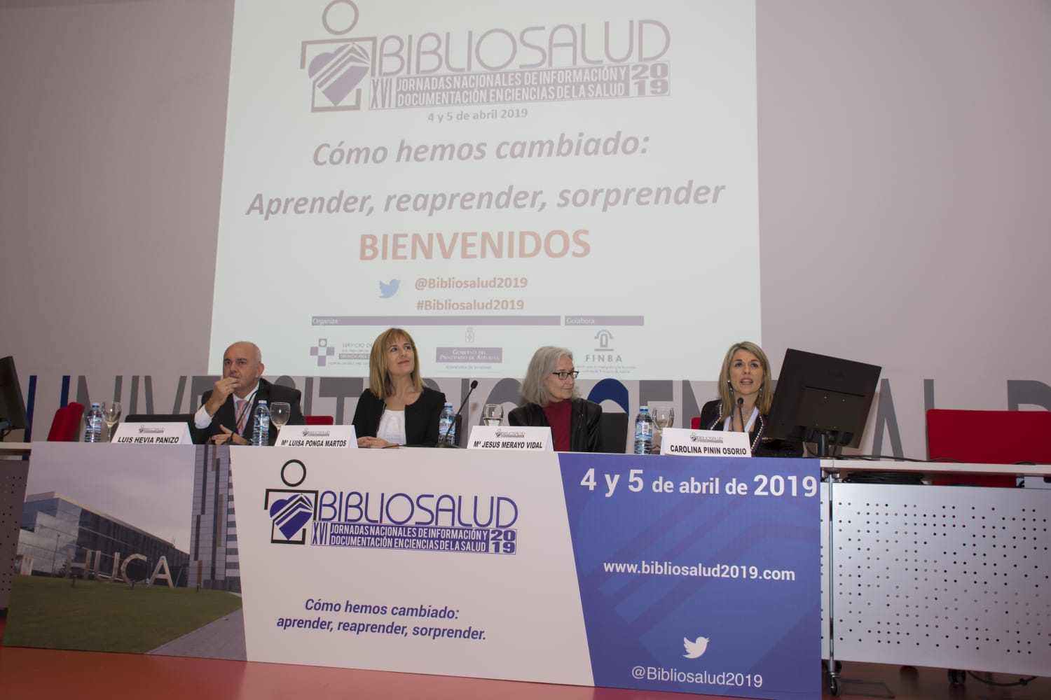 ; Maria Luisa Ponga (Concejala del Ayuntamiento de Oviedo); y Luis Hevia Panizo (Director Gerente del HUCA)